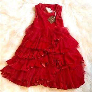 NWT Lemon Loves Lime Holiday Red dress Size 2 yrs